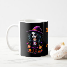 かわいい愛らしいかわいいハロウィンウィッチ コーヒーマグカップ
