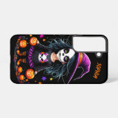 かわいい愛らしいかわいいハロウィンウィッチ SAMSUNG GALAXYケース (裏面横)