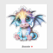 かわいい愛らしいかわいいベビードラゴン シール (シート)