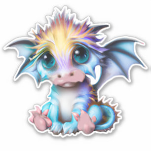 かわいい愛らしいかわいいベビードラゴン シール