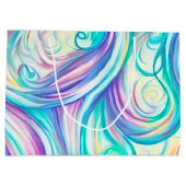 かわいい愛らしいかわいいベビードラゴン ラージペーパーバッグ (裏面)