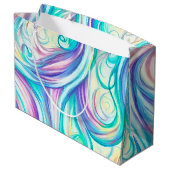 かわいい愛らしいかわいいベビードラゴン ラージペーパーバッグ (裏面アングル)