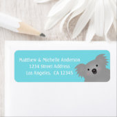 かわいい愛らしいオーストラリアの漫画コアラベアーブルー ラベル (インサイチュ)