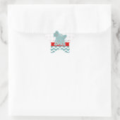 かわいい愛らしいトレンディーの花ベビー象 星シール (バッグ)