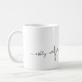 かわいい愛らしいビコンフリセバレンタインのハートビート コーヒーマグカップ (左)