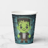 かわいい愛らしいフランケンシュタイン紙カップ 紙コップ (裏面)