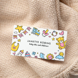 かわいい愛らしいベビーおもちゃナニーチャイルドケア 名刺