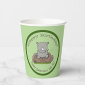 かわいい愛らしいベビーサイの漫画イラストレーション 紙コップ (裏面)