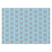 かわいい愛らしいベビー象の漫画イラストレーション テーブルクロス (正面(横))