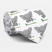かわいい愛らしいベビー象の漫画イラストレーション ネクタイ (ロール)