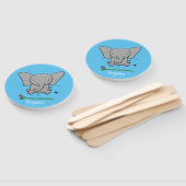 かわいい愛らしいベビー象の漫画イラストレーション ハンドファン (組立なし)