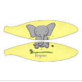 かわいい愛らしいベビー象の漫画イラストレーション ミニバスケットボール (パネル)