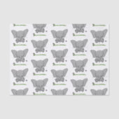 かわいい愛らしいベビー象の漫画イラストレーション 薄葉紙 (正面)