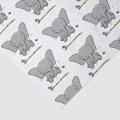 かわいい愛らしいベビー象の漫画イラストレーション 薄葉紙 (詳細)