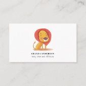 かわいい愛らしいライオンベビーシッター気に子 名刺 (正面)