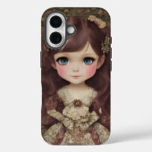 かわいい愛らしいヴィンテージスタイルチビ（小さくかわいく書いた感じ）かわいいガールアート Case-Mate iPhoneケース (裏面)