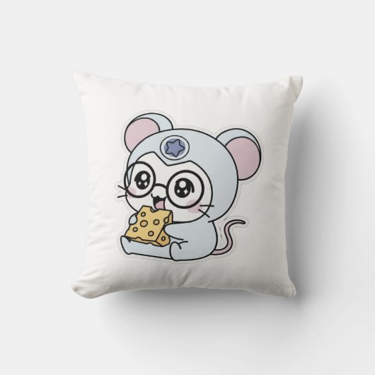 かわいい愛らしい小さなねずみ クッション (正面)