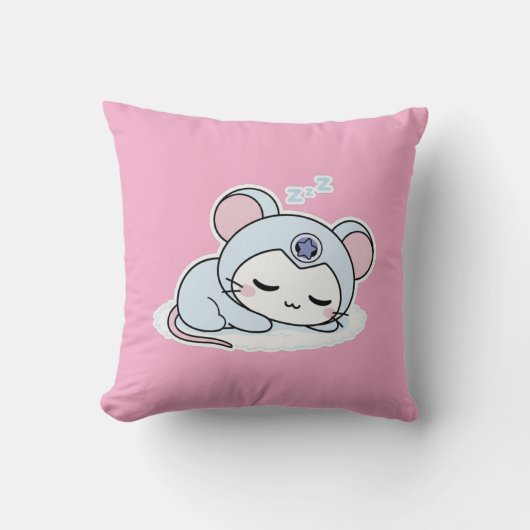 かわいい愛らしい小さなねずみ クッション (正面)