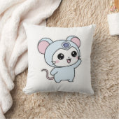 かわいい愛らしい小さな可愛いねずみ クッション (ブランケット)