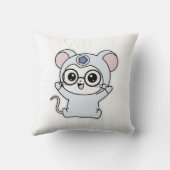 かわいい愛らしい小さな可愛いねずみ クッション (裏面)