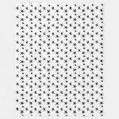 かわいい愛らしい星空が黒カスタム色 フリースブランケット (正面)