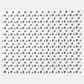 かわいい愛らしい星空が黒カスタム色 フリースブランケット (正面(横))