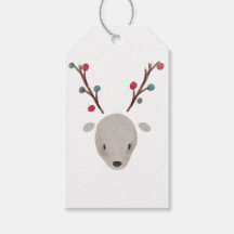 かわいい愛らしい水彩鹿トナカイ