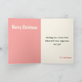 かわいい愛らしい漫画サンタクロースのメリークリスマス カード (内部)