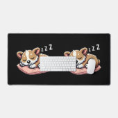かわいい愛らしい眠る動物愛好家ウェルシュコーギーP デスクマット (キーボード&マウス)