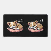 かわいい愛らしい眠る動物愛好家ウェルシュコーギーP デスクマット (正面)