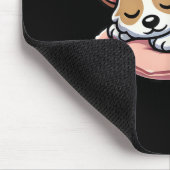 かわいい愛らしい眠る動物愛好家ウェルシュコーギーP マウスパッド (コーナー)