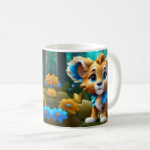 かわいい愛らしい赤ちゃん動物 コーヒーマグカップ (正面右)