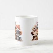 かわいい愛らしい赤ちゃん動物 コーヒーマグカップ (中央)