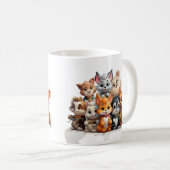 かわいい愛らしい赤ちゃん動物 コーヒーマグカップ (正面右)