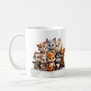 かわいい愛らしい赤ちゃん動物 コーヒーマグカップ