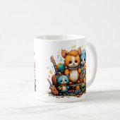 かわいい愛らしい赤ちゃん動物 コーヒーマグカップ (正面右)