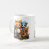 かわいい愛らしい赤ちゃん動物 コーヒーマグカップ (正面左)
