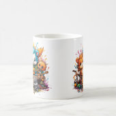 かわいい愛らしい赤ちゃん動物 コーヒーマグカップ (中央)
