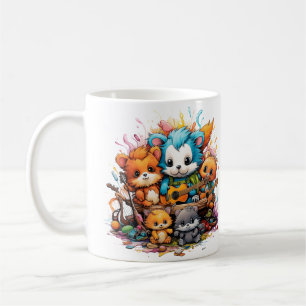 かわいい愛らしい赤ちゃん動物 コーヒーマグカップ