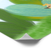 かわいい愛らしい野生動物の学校漫画 ポスター (角)