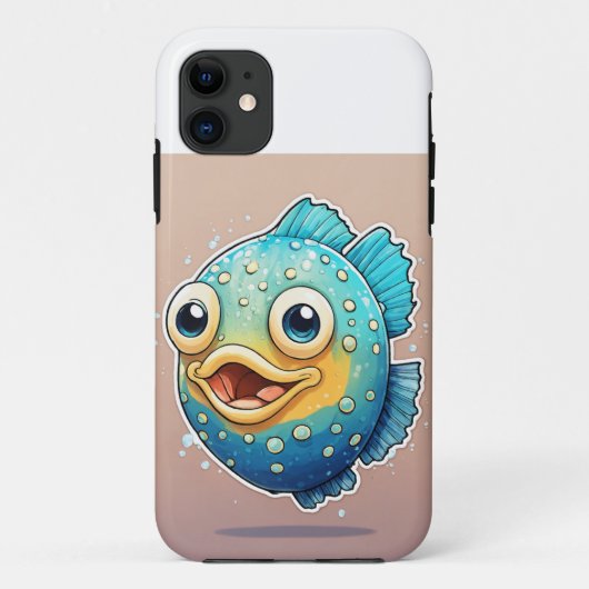 かわいい愛らしい魚のデザインiPhoneカバー Case-Mate iPhoneケース (裏面)