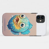 かわいい愛らしい魚のデザインiPhoneカバー Case-Mate iPhoneケース (裏面(横))