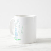 かわいい愛サッカー&ロボット ただ得点する少年 コーヒーマグカップ (正面左)
