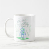かわいい愛サッカー&ロボット ただ得点する少年 コーヒーマグカップ (左)