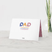 かわいい愛ユーパパピンクタイポグラフィフォトホリデーCa カード (裏面)