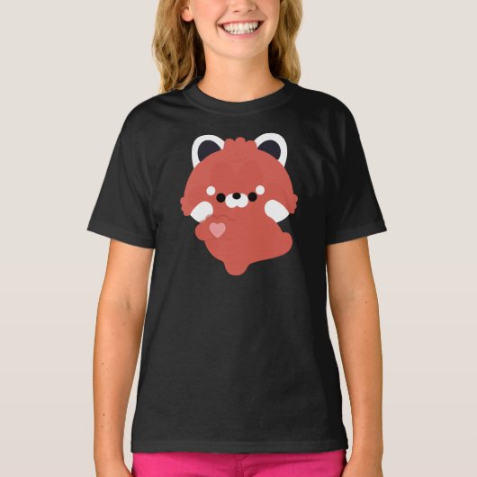 かわいい愛レッドパンダ Tシャツ (正面)