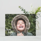 かわいい愛及び軽いハヌカーの休日の写真カード シーズンカード (スタンド正面)