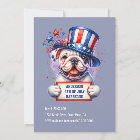 かわいい愛国パーティーの招待状 招待状 (正面)