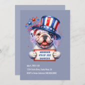 かわいい愛国パーティーの招待状 招待状 (正面/裏面)
