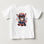かわいい愛国ロバ ベビーTシャツ (正面)